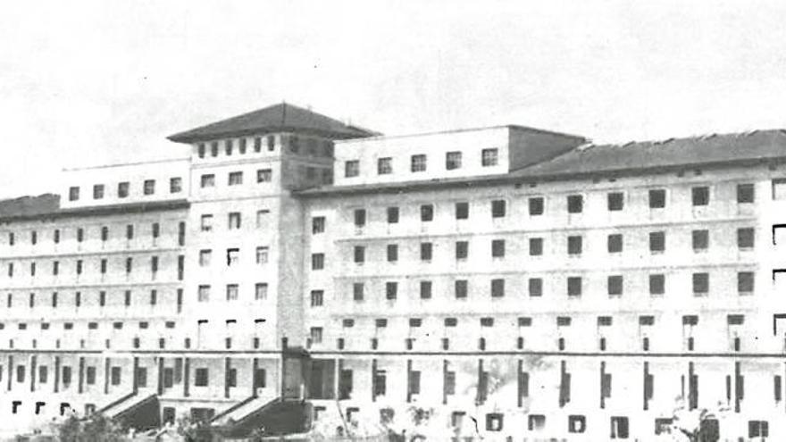 Imagen de 1949 del hospital Doctor Moliner de Serra, años después de que fuera empleado como campo de concentración entre 1939 y 1942.