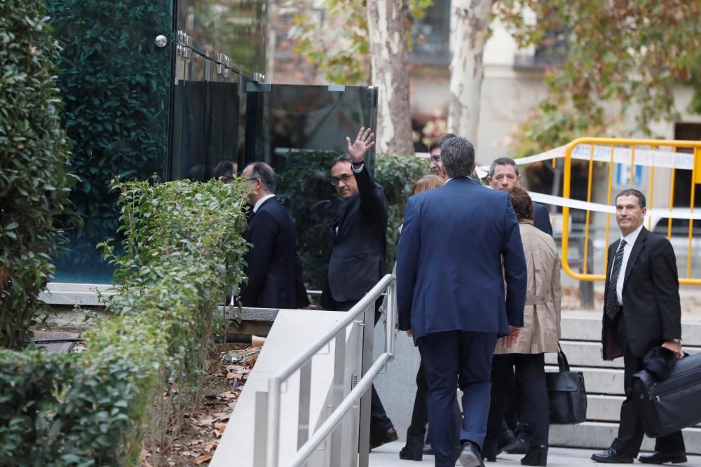 El govern català destituït i la Mesa del Parlament declaren a l'Audiència Nacional i al Suprem