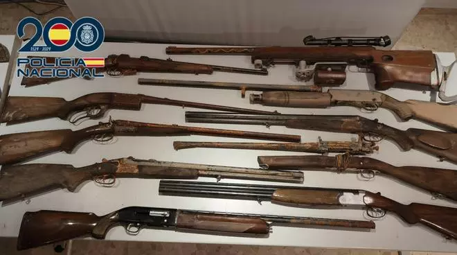 Detenido en Alzira con un arsenal de armas sin licencia