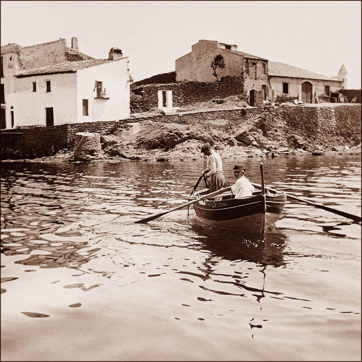 Sa Costa amb els pilons. Zona del Pianc amb la fàbrica de salaó de la família Sala (1903)