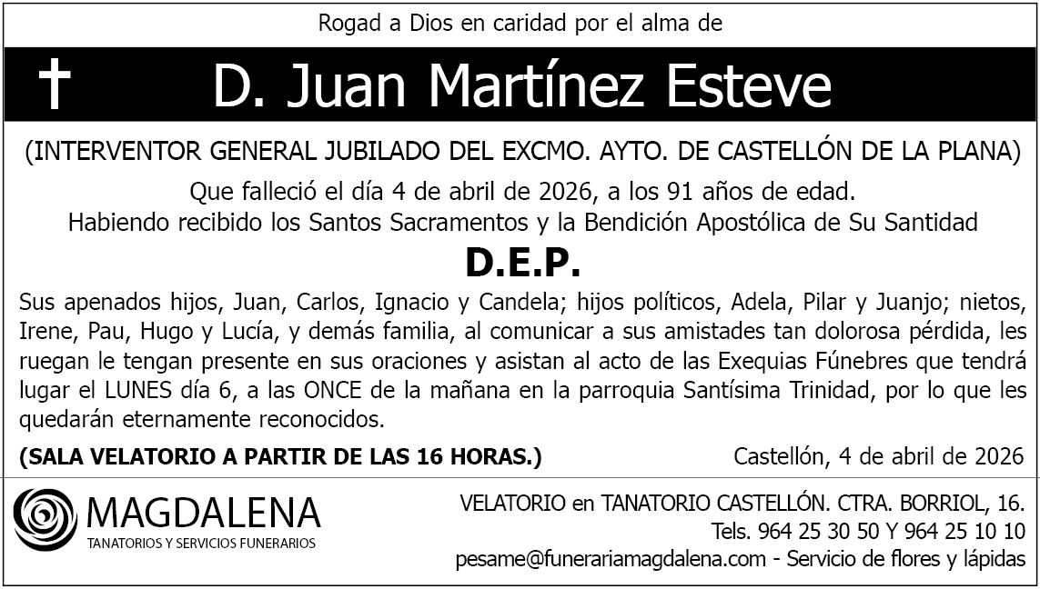 D. Juan Martínez Esteve