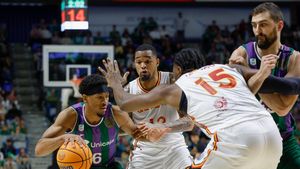 El escolta de Unicaja Kameron Taylor ante el Real Madrid