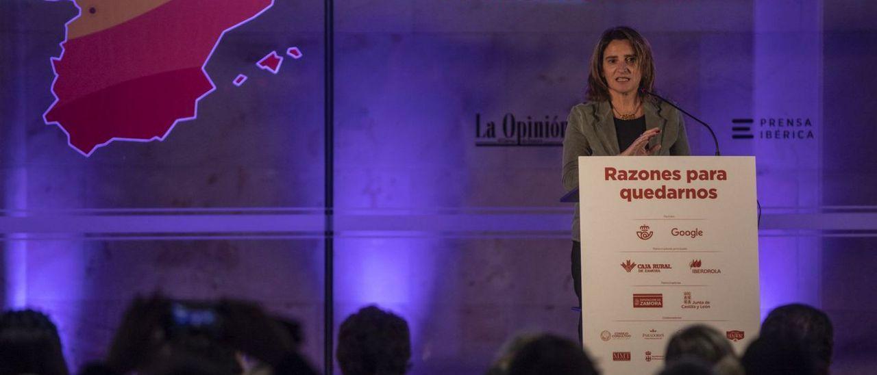 Ribera, durante su participación en el congreso “Razones para quedarnos”, en 2020.