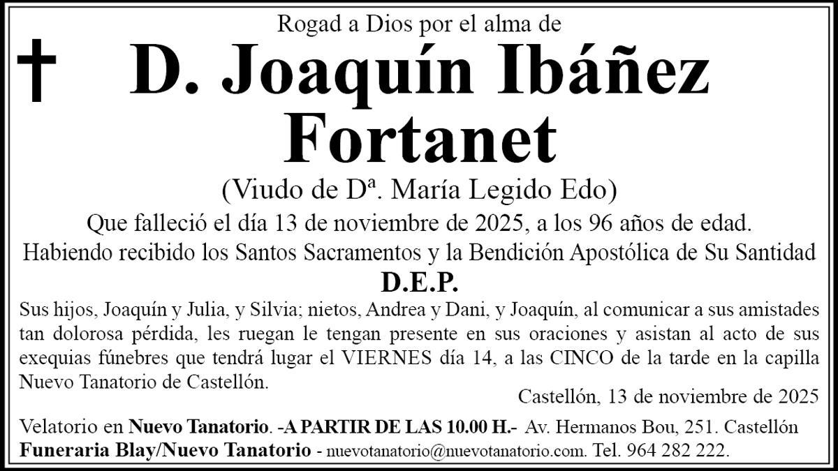 D. Joaquín Ibáñez Fortanet