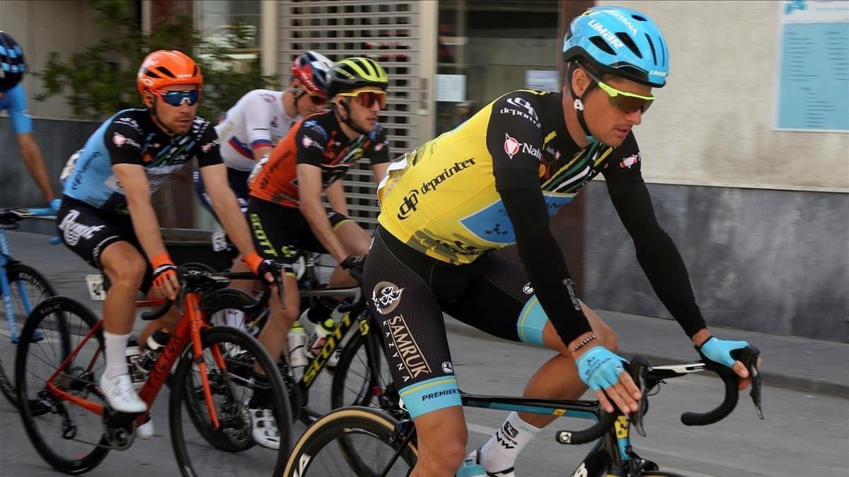 Jakob Fuglsang, durante la última etapa de la Vuelta a Andalucía.