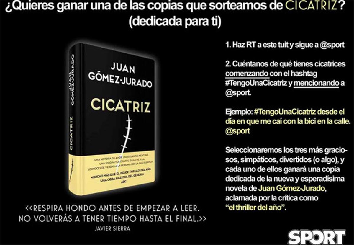 Cicatriz, la nueva novela de Juan Gómez-Jurado, comunicacion