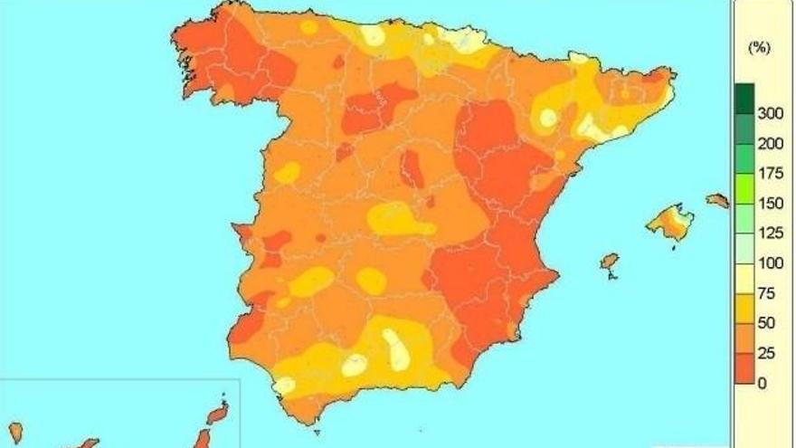 Las lluvias acumuladas desde el 1 de octubre no llegan ni al 25% en Extremadura