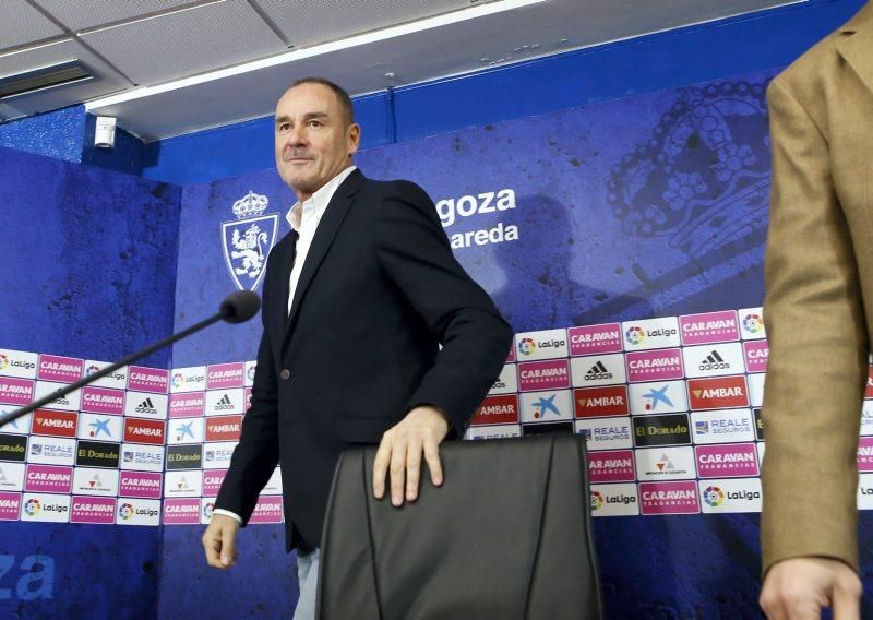 Presentación del nuevo técnico del Real Zaragoza, Víctor Fernández