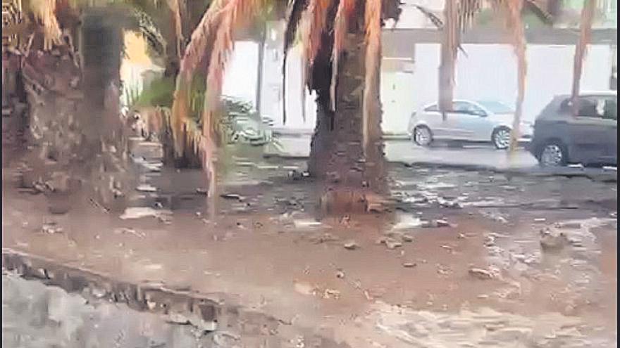 Fuerte lluvia en Santa Lucía de Tirajana