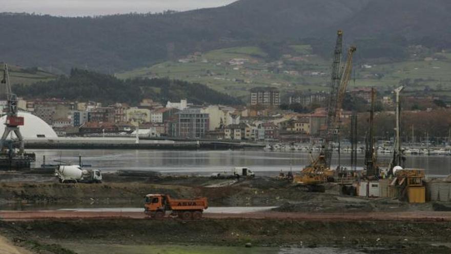 El nuevo muelle del Estrellín, en obras.