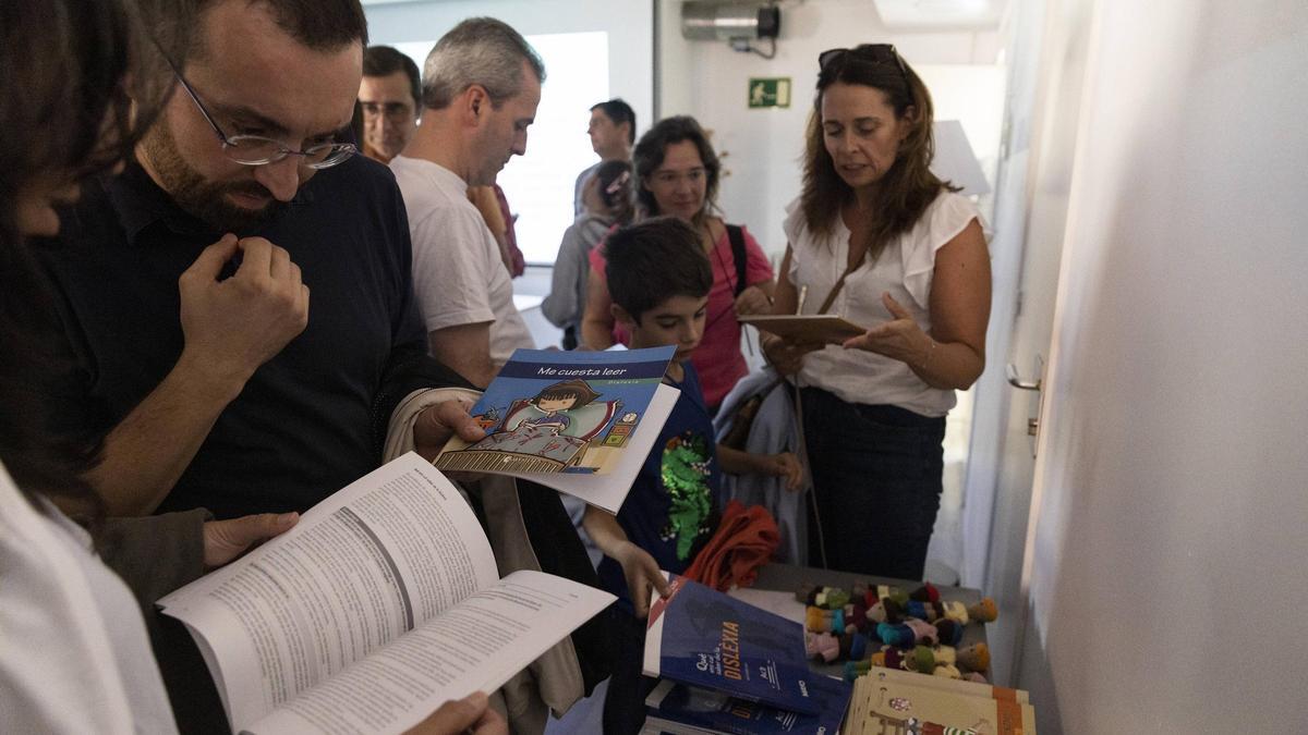 Acto organizado por la Associació Catalana de Dislexia con motivo del día mundial de este trastorno, en la Casa Orlandai de Barcelona