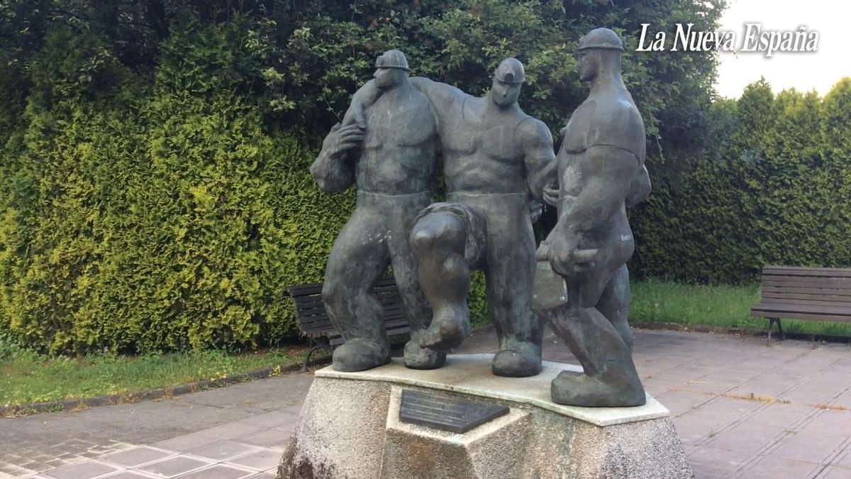 Monumento al minero, en Carbayín Bajo (Siero)