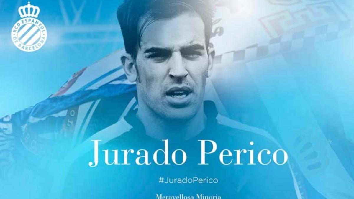 El Espanyol dio la bienvenida a Jurado en sus redes sociales
