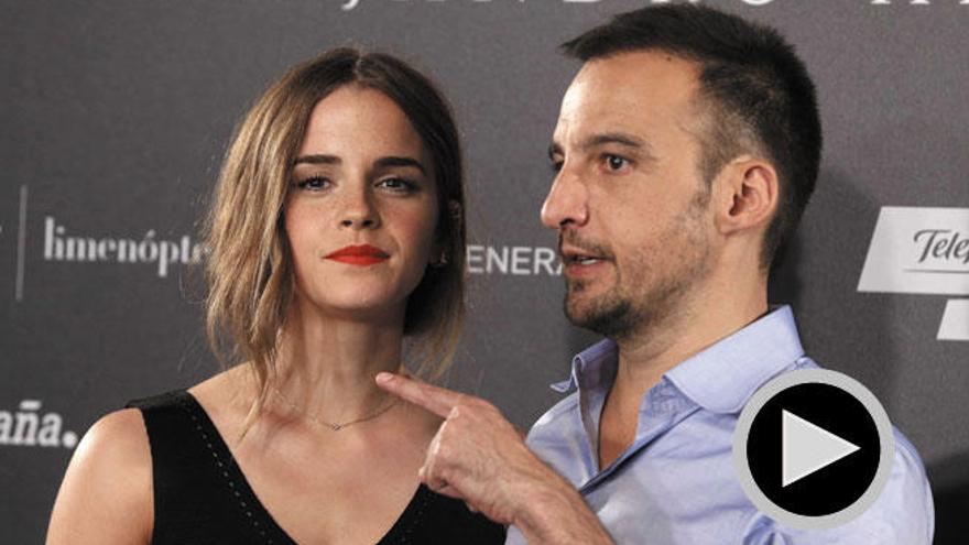 Emma Watson y Amenábar en Madrid.