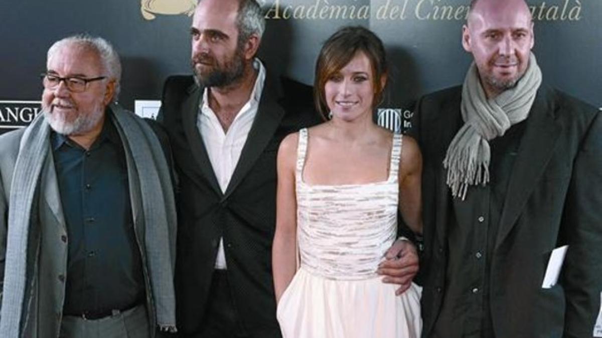 Julio Fernández, Luis Tosar, Marta Etura y Jaume Balagueró, de 'Mientras duermes'.