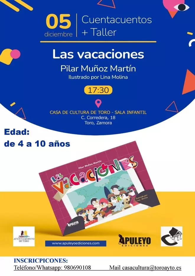 El cuento "Las Vacaciones" se presenta en la Biblioteca de Toro