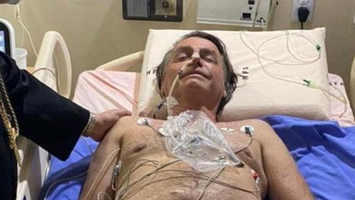 Jair Bolsonaro, en el hospital.