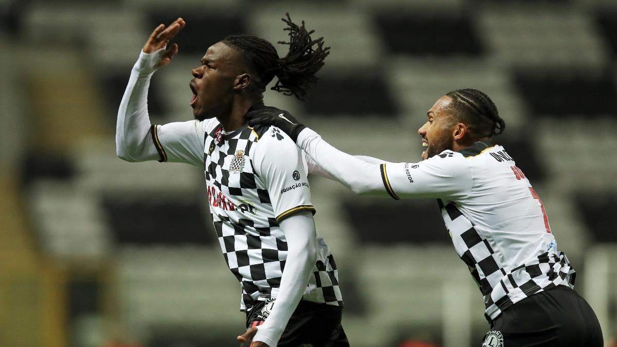 Los jugadores del Boavista, celebrando un gol en un encuentro ante el Benfica en 2022