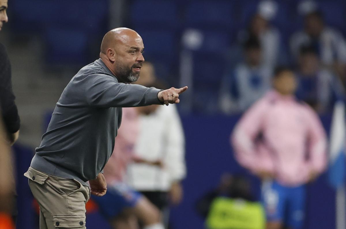 Manolo González, durante el partido ante el Getafe del curso pasado