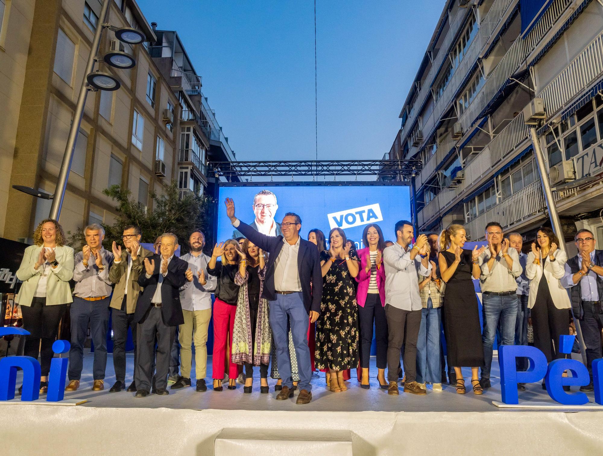 Mitin de fin de campaña de Toni Pérez en Benidorm