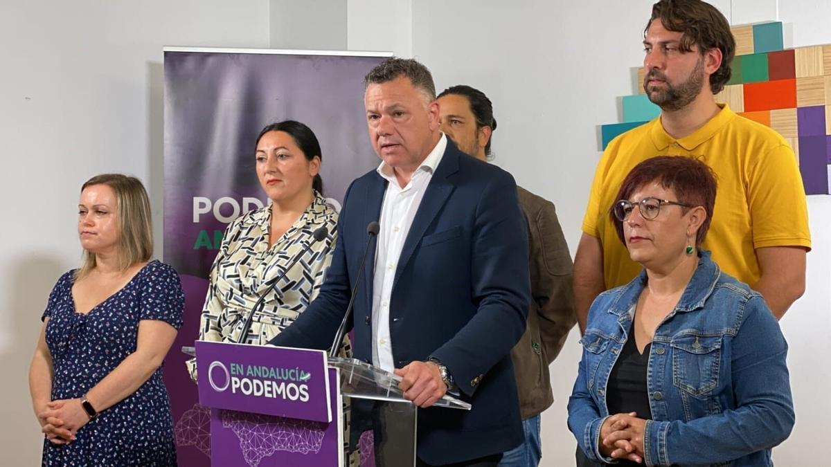 Juan Antonio Delgado, en mayo de 2022, presentando su candiadtura para las primarias.