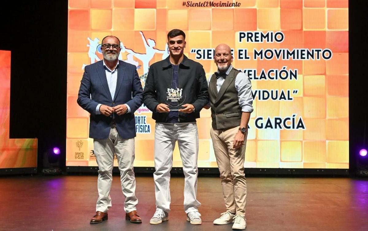 Ale García durante la gala de la Actividad Física y el Deporte en Santa Lucía de Tirajana.