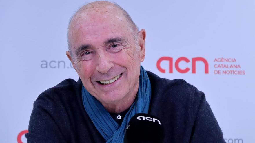 El presidente de la ANC, Lluís Llach, en una entrevista con la Agència Catalana de Notícies.