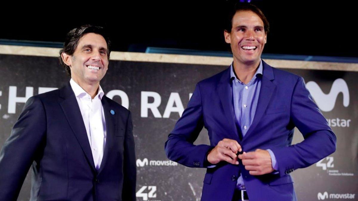 Nadal con el director ejecutivo de Telefónica