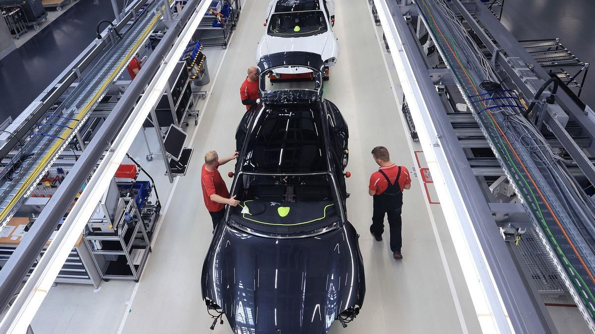 Plante de producción de automóviles Porsche en Stuttgart.