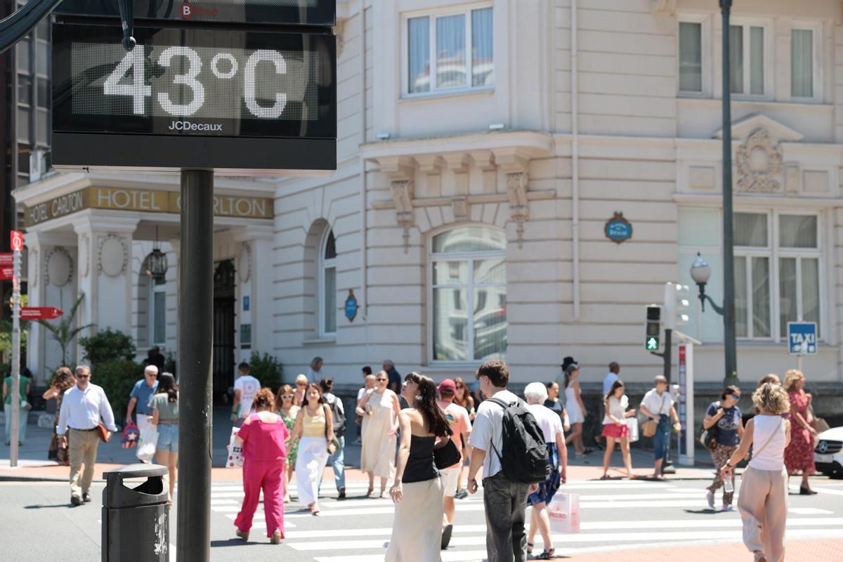 Bilbao alcanzó los 43 grados durante la última ola de calor