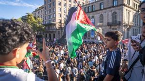 Manifestación en Barcelona para clamar contra el «genocidio» en Palestina y sus cómplices