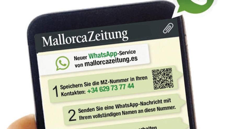 Um den Newsletter zu erhalten, muss die MZ-Nummer im Handy als Kontakt gespeichert sein.