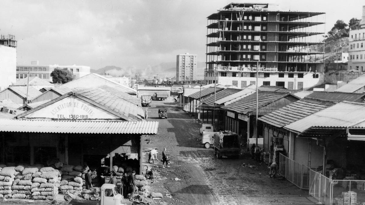 Panorámica de la Lonja de Cartagena en los años sesenta del siglo pasado