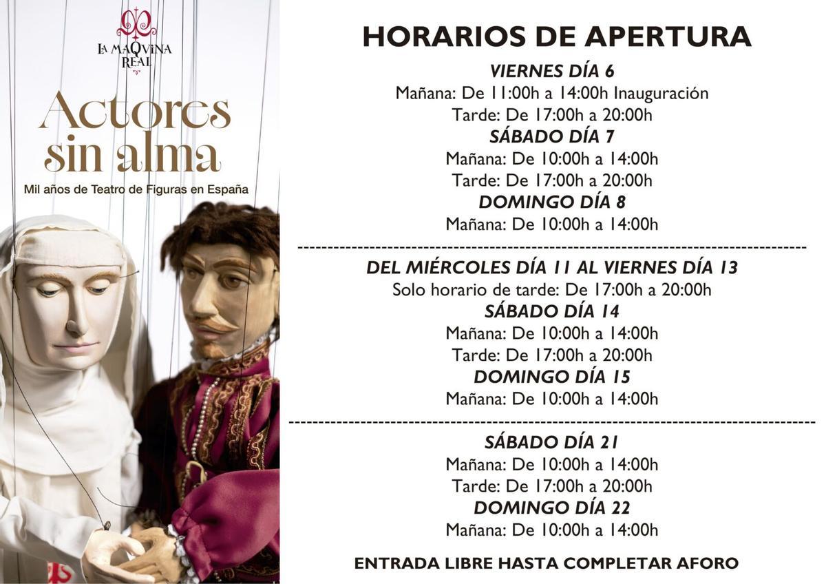 Horario exposición 'Actores sin alma' en el Teatro de Rojas