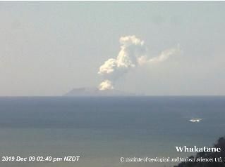 Erupció del volcà Whakaari a Nova Zelanda