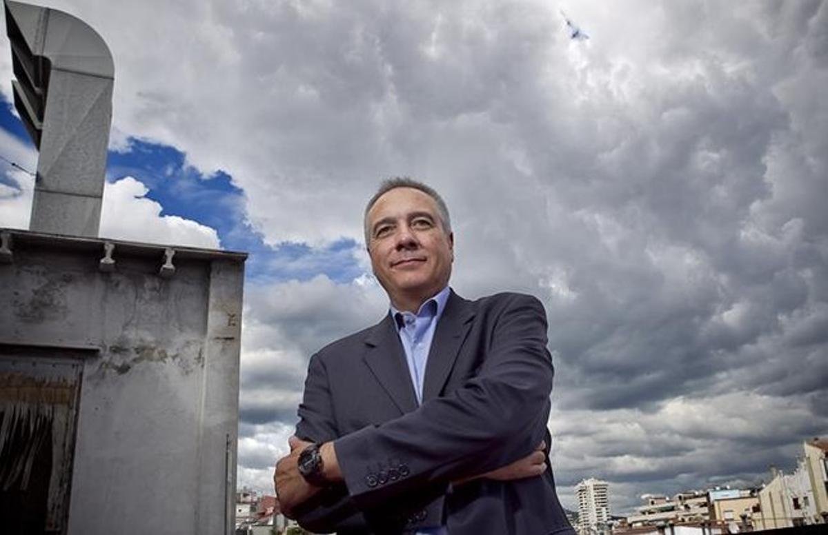 Pere Navarro, al terrat de la seu del PSC. Pere Navarro, al terrat de la seu del PSC.