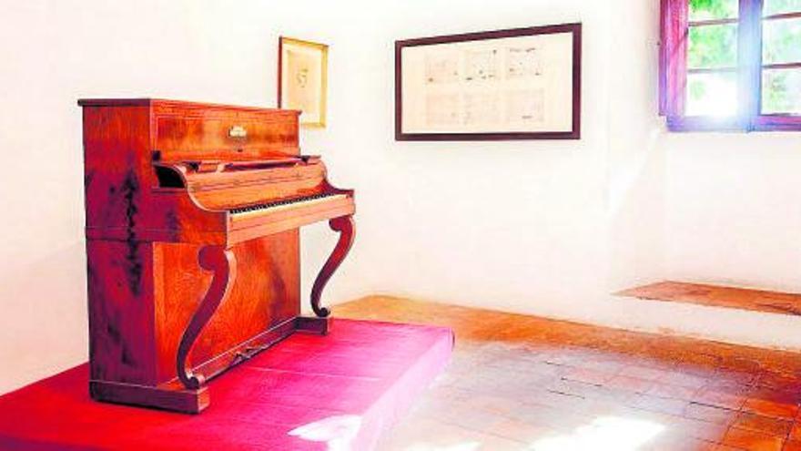Piano de Chopin a la Cartoixa de Valldemossa. 