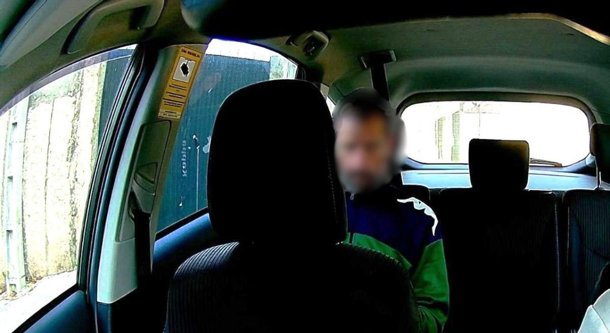 Imagen del detenido captada por un taxista.