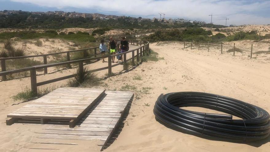 Obras en las playas de Elche