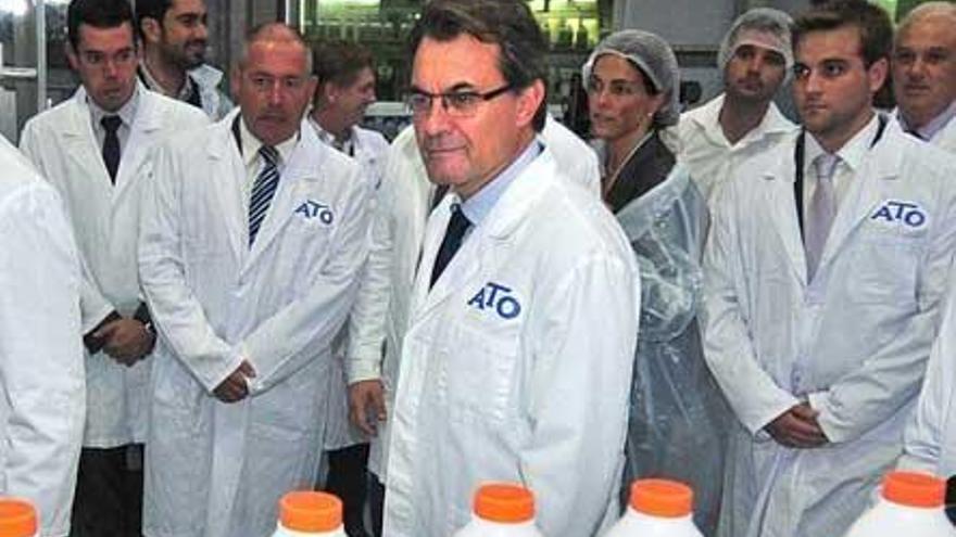 Artur Mas, durante la inauguración de las nuevas instalaciones de Ato.