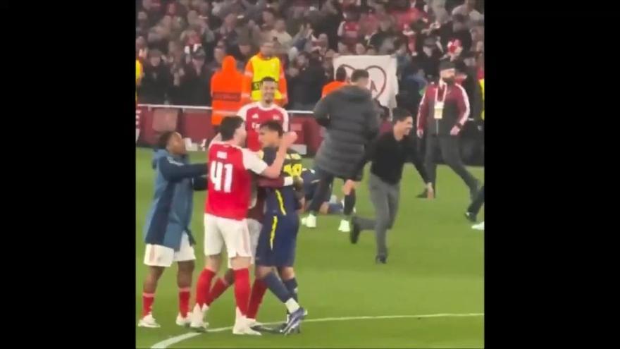 El carácter de Mosquera para evitar una tangana después del Arsenal - Atlético de Madrid