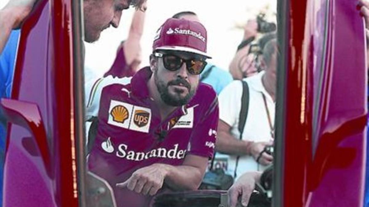 Alonso prepara unos ensayos en el Circuito de las Américas, ayer.