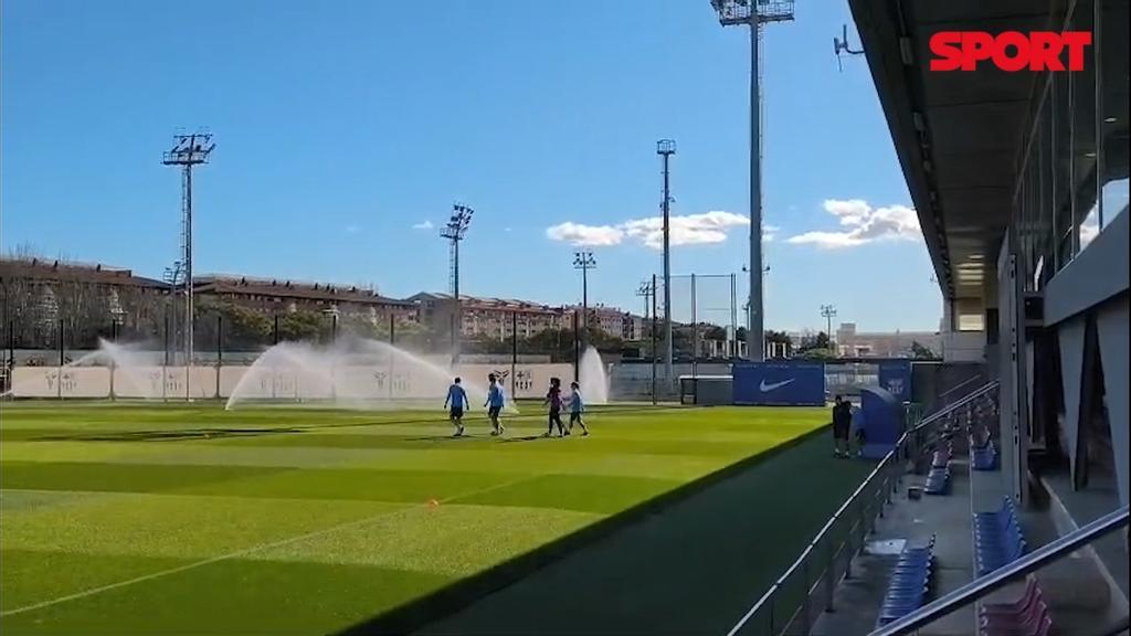 Tres jugadores del filial en la sesión de hoy con Juan Hernández, como gran novedad.