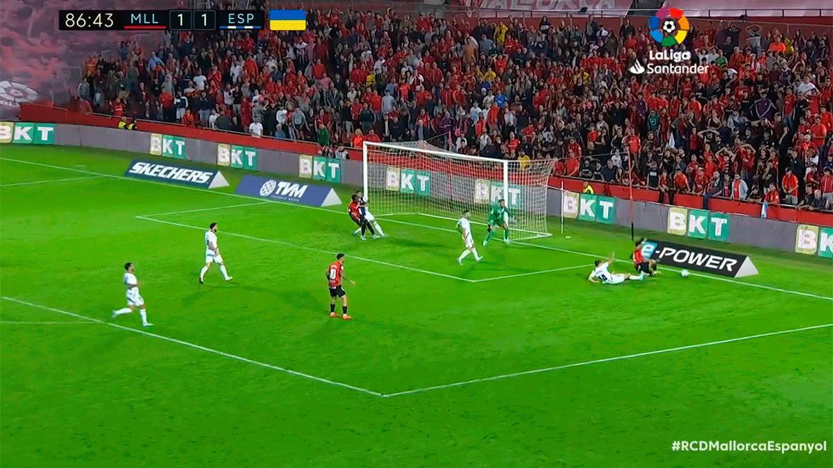 Mallorca - Espanyol: El posible penalti sobre Ángel