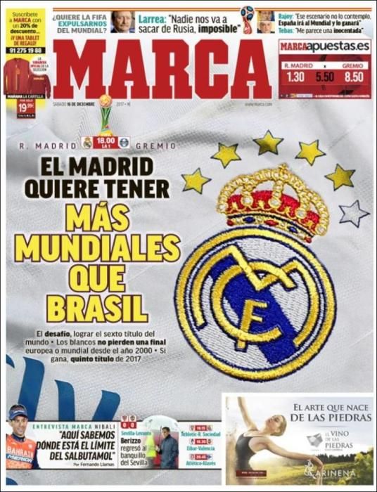 Portadas sábado 16 de diciembre de 2017