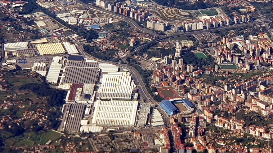 Vista aérea de la planta de Balaídos del grupo Stellantis.