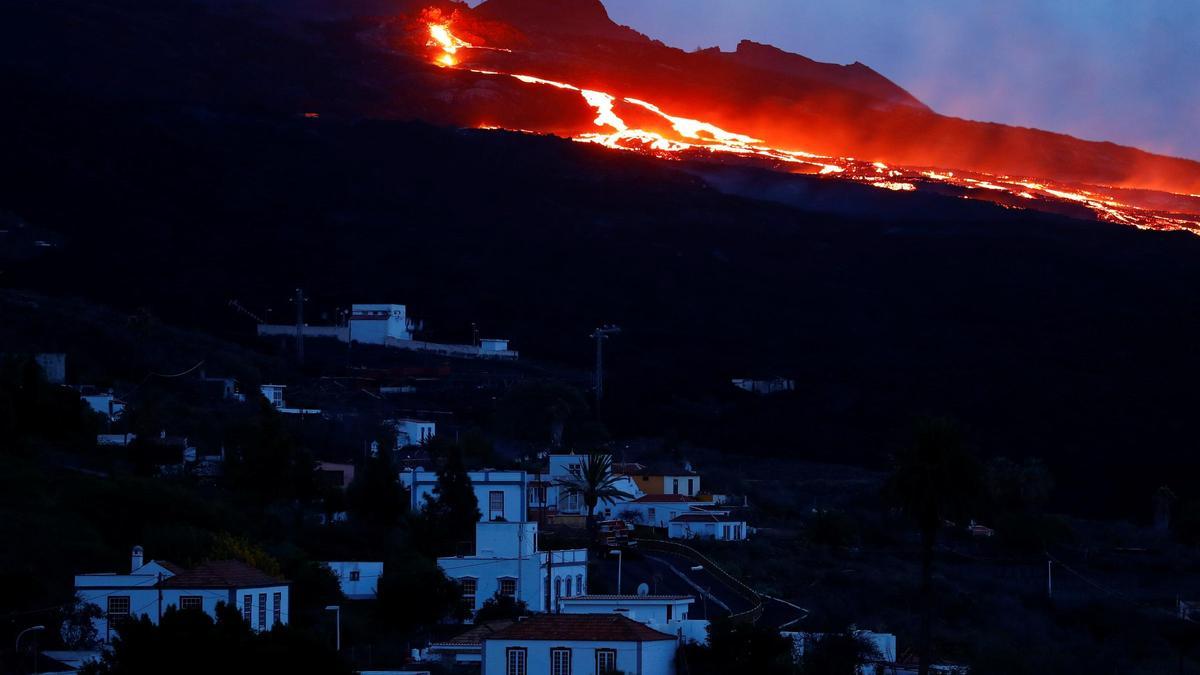 Coladas de lava del volcán de La Palma.