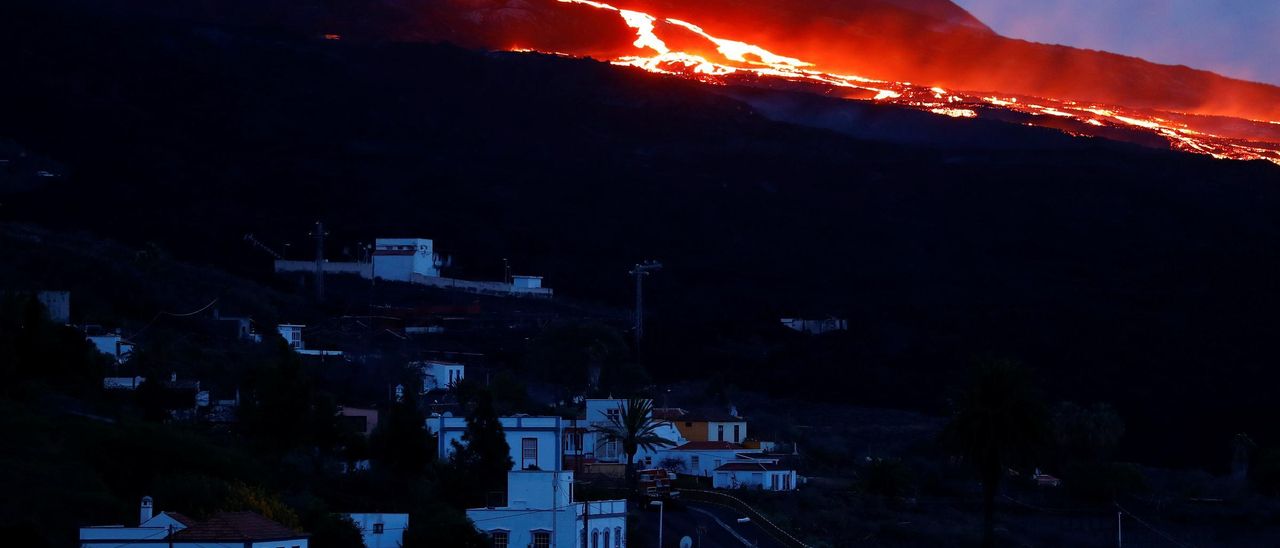 Coladas de lava del volcán de La Palma.