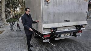Enric Botí, nada más comenzar el paseo por Consell de Cent.