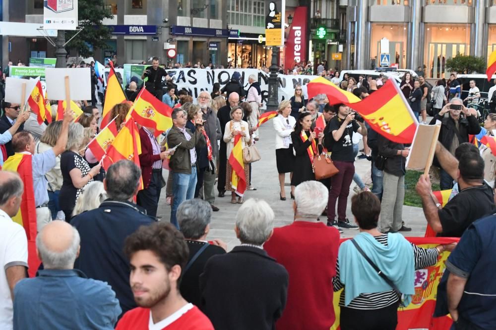 Confrontación en el Obelisco por Cataluña